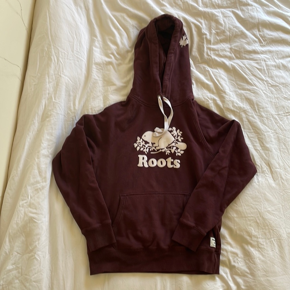 Roots Canada Maroon Hoodie Small